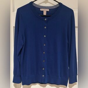 Banana Republic Navy Anna Silk Cardigan